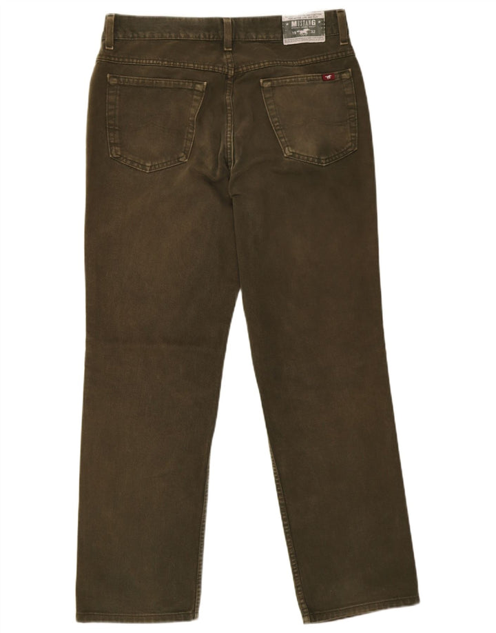 Mustang Straight Jeans til mænd W36 L32 Grøn bomuld