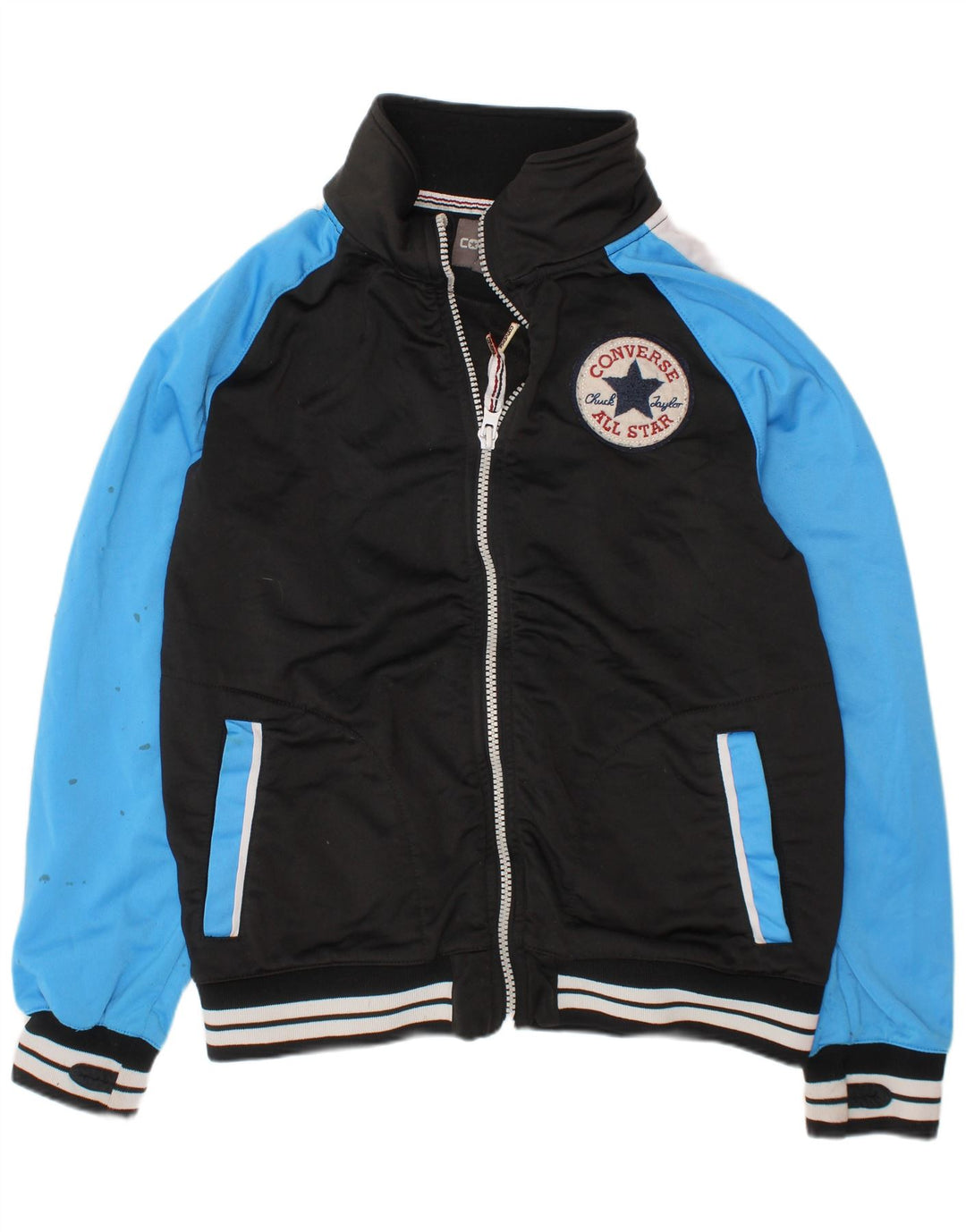 CONVERSE Træningsdragt topjakke til drenge 10-11 år Medium Sort Colourblock