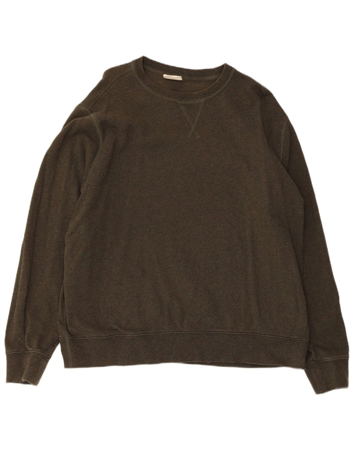 Marks & Spencer Dame Sweatshirt Jumper UK 20 2XL Khaki Bomuld