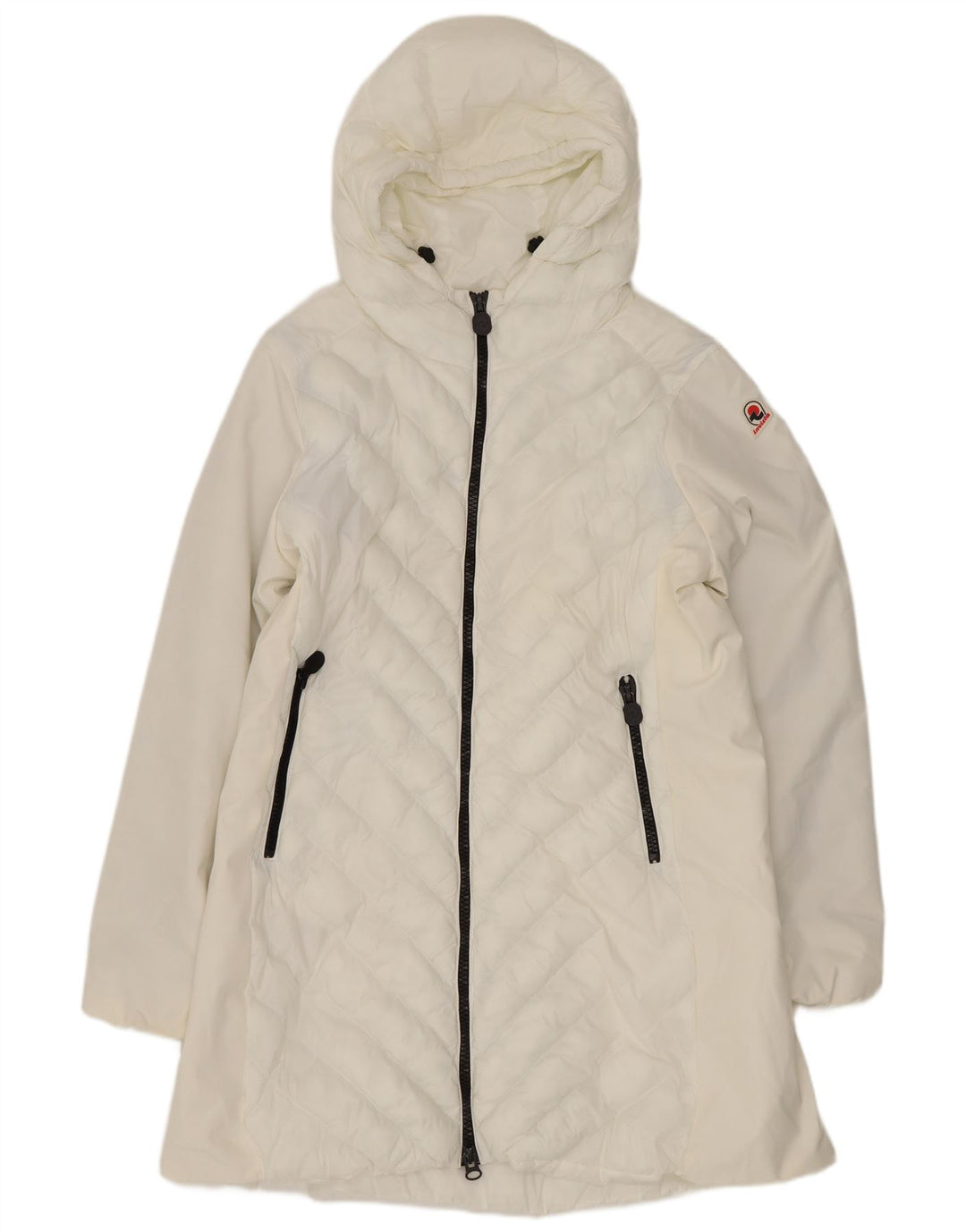 Invicta Dame Hætte Polstret Frakke UK 18 XL Hvid Polyester