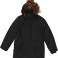 REFRIGIWEAR Girls Hooded Padded Jacket 9-10 Years Navy Blue Polyester Vintage Refrigiwear and Second-Hand Refrigiwear from Messina Hembry 