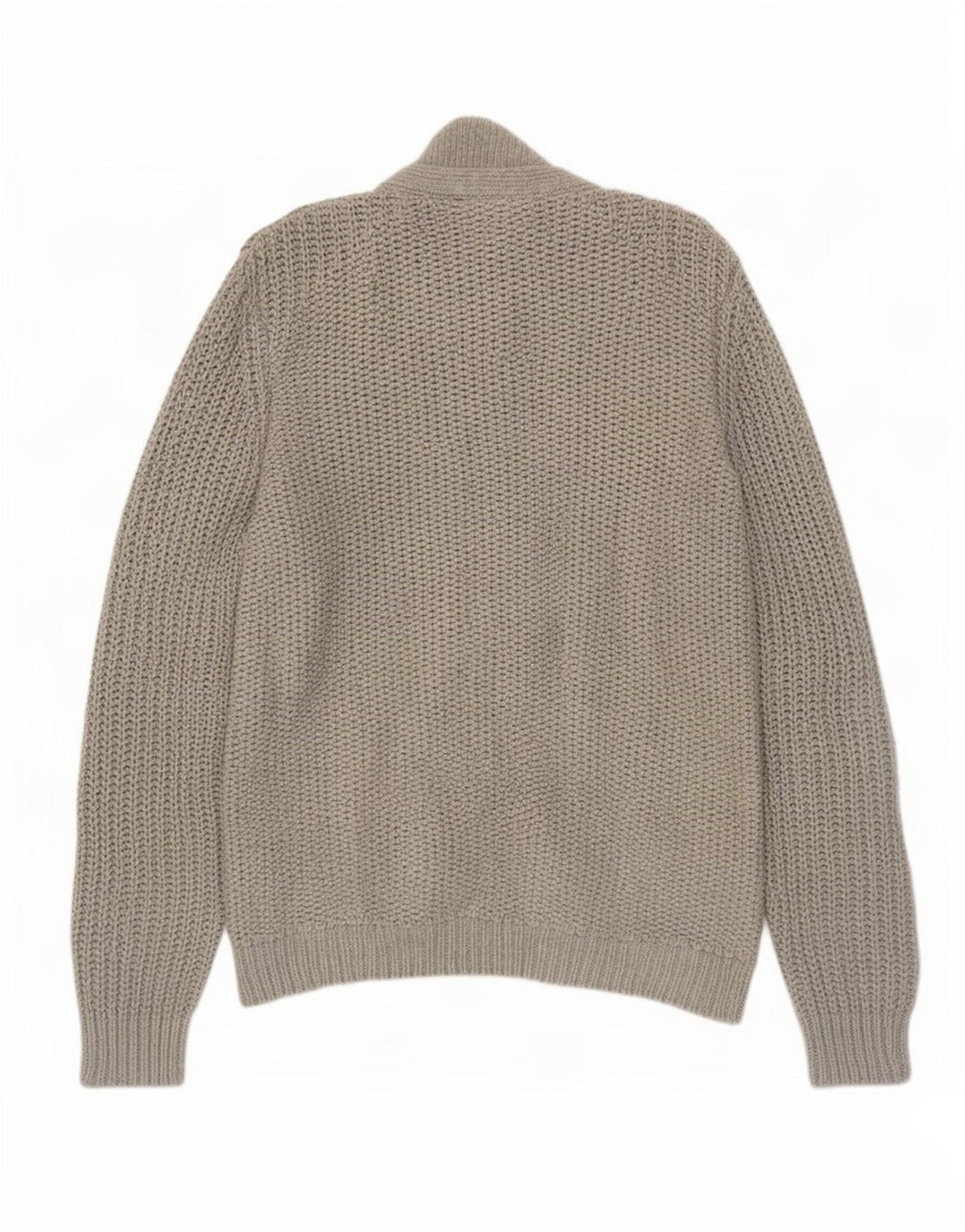 Ted Baker Herre Cardigan Sweater Størrelse 6 2XL Grå Bomuld