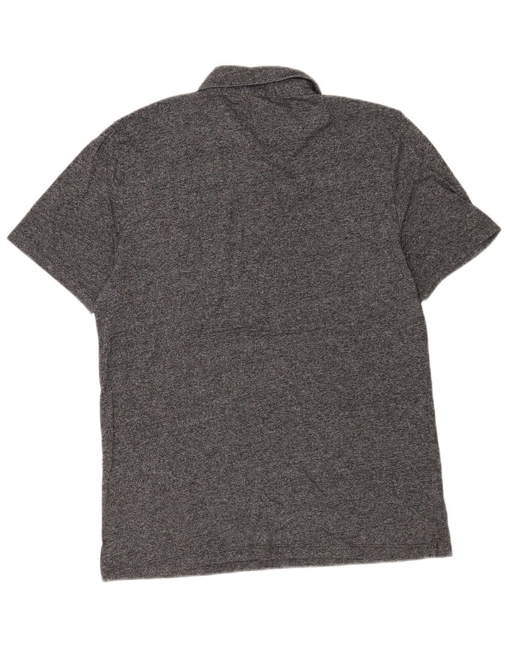 Reiss herre poloshirt mellemgrå flækket bomuld