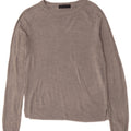 Marks & Spencer Dame Boat Neck Jumper Sweater UK 12 Medium Grey