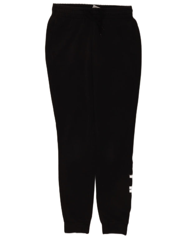 Adidas Dame Lange Grafiske Træningsdragt Bukser Joggers UK 8/10 Small Black