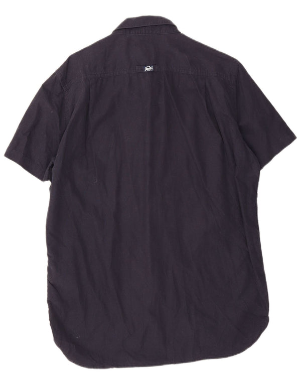 Superdry kortærmet herreskjorte XL marineblå bomuld