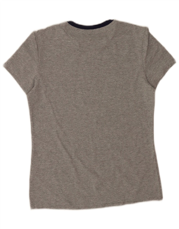 Adidas Grafisk T-shirt top til kvinder IT 42 Medium Grey Flecked Bomuld