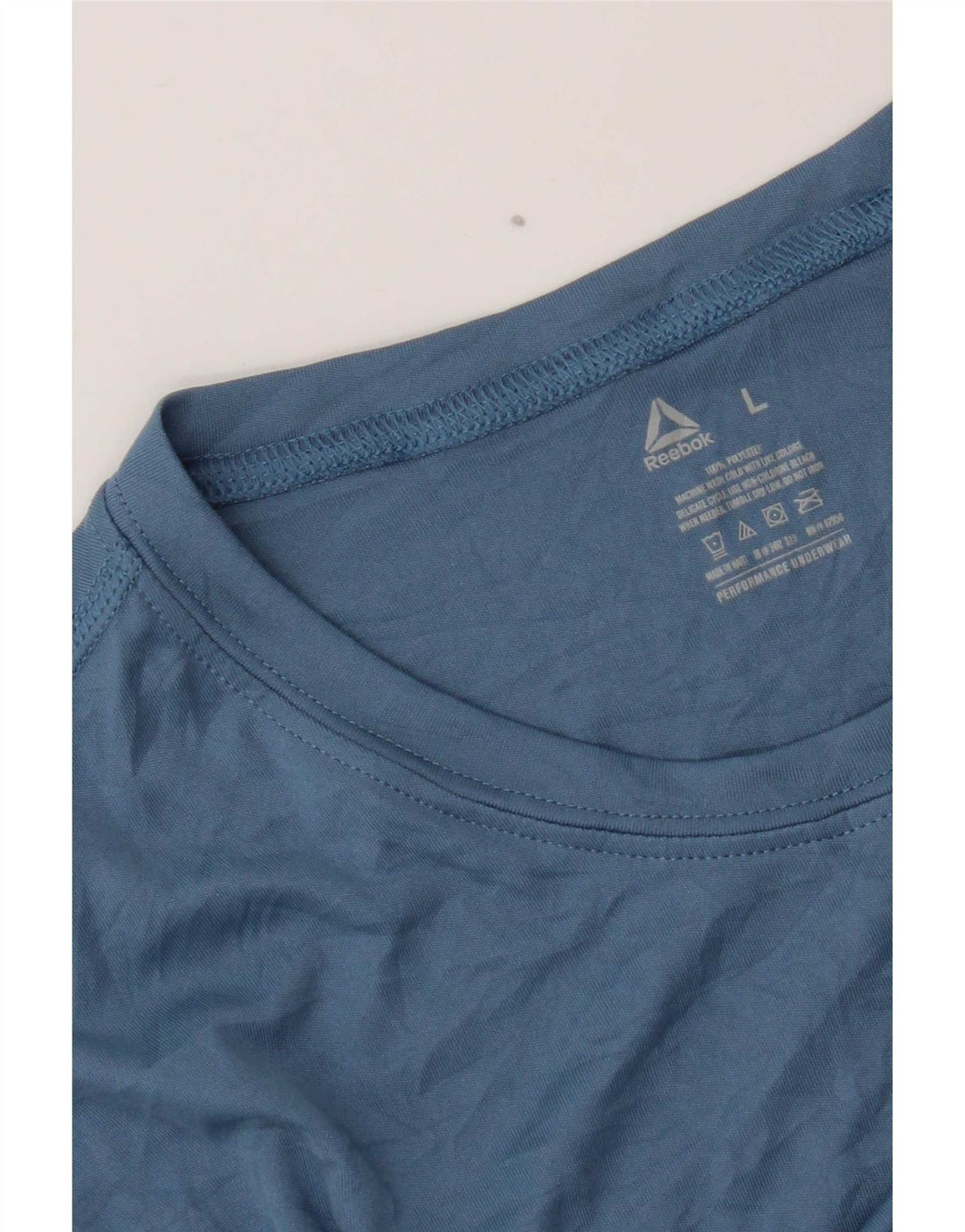 Reebok Herre T-Shirt Top Stor Blå Polyester