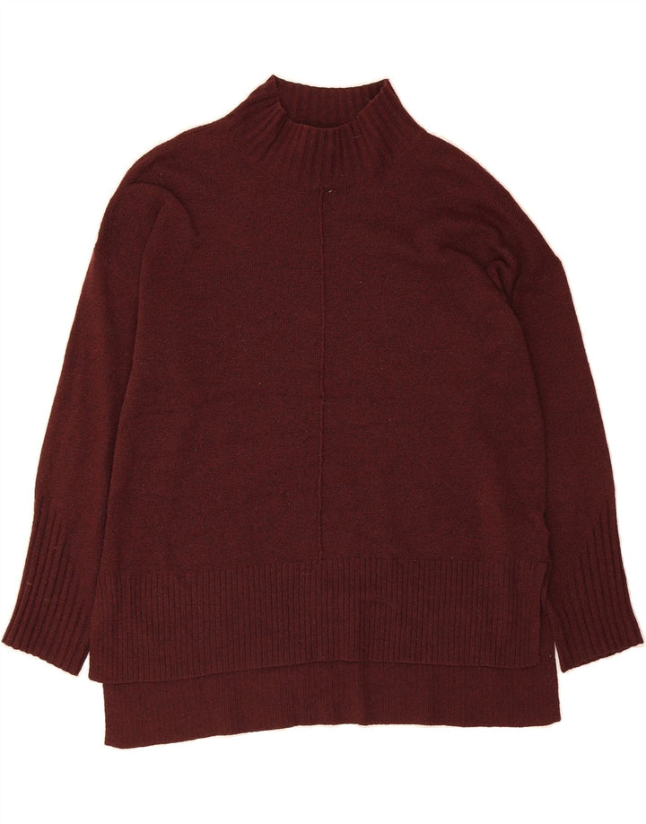 OASIS Womens Turtle Neck Jumper Sweater UK 16 Large Maroon Polyester Vintage Oasis and Second-Hand Oasis from Messina Hembry 
