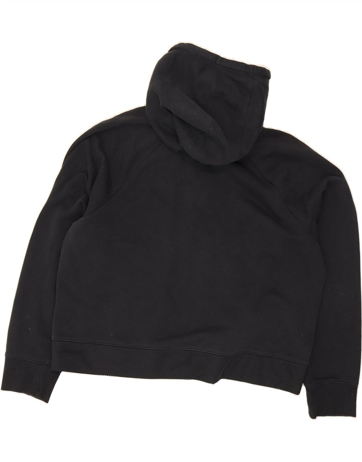 UNDER ARMOUR Womens Oversized Graphic Hoodie Jumper UK 16 Large Black Vintage Under Armour and Second-Hand Under Armour from Messina Hembry 