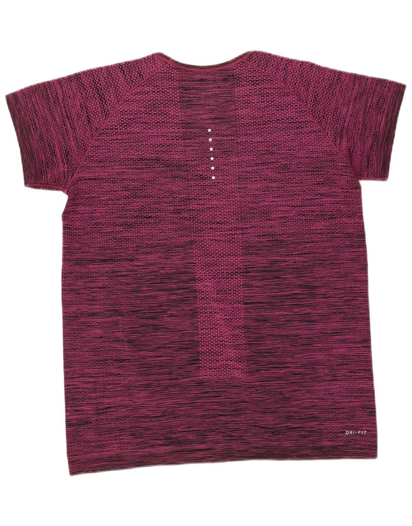 Nike Dame Dri Fit T-Shirt Top UK 18 XL Pink Flecked