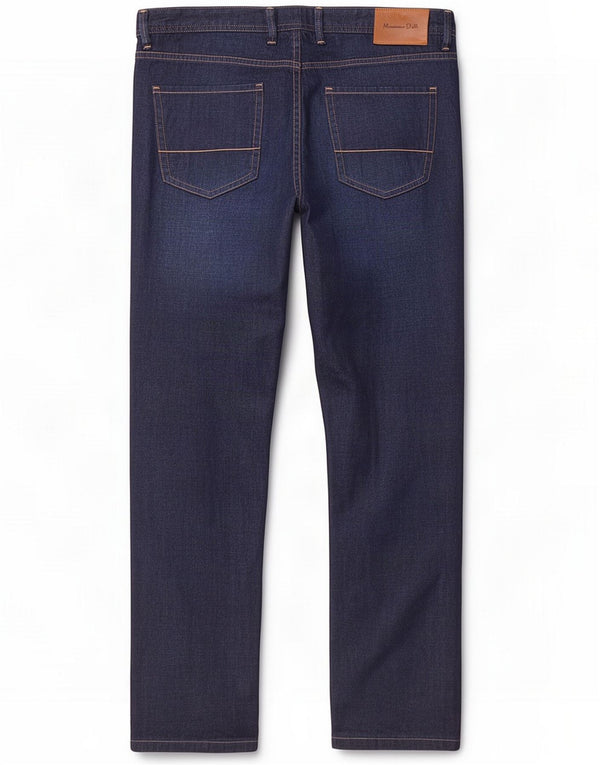 Massimo Dutti Herre Slim Jeans EU 44 Large W34 L30 Navy Blue Cotton