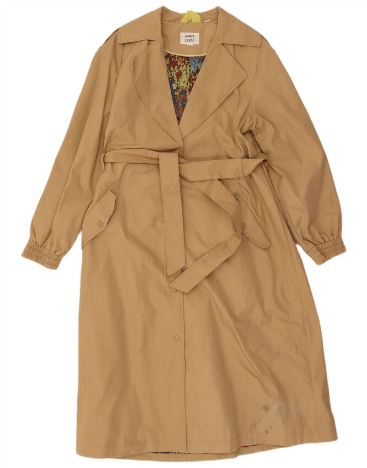 White Stuff Womens Trench Coat UK 14 Medium Beige Bomuld