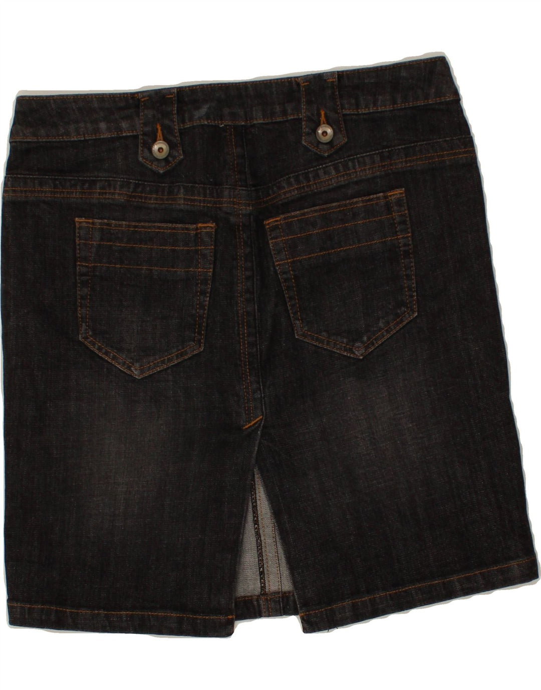 BENETTON Womens Denim Skirt IT 44 Medium W34  Black Cotton Vintage Benetton and Second-Hand Benetton from Messina Hembry 