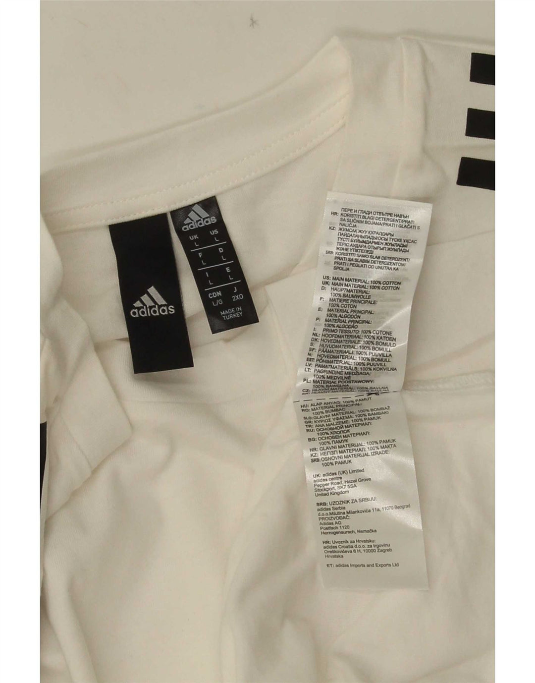 Adidas Grafisk T-shirt top til mænd, stor hvid bomuld