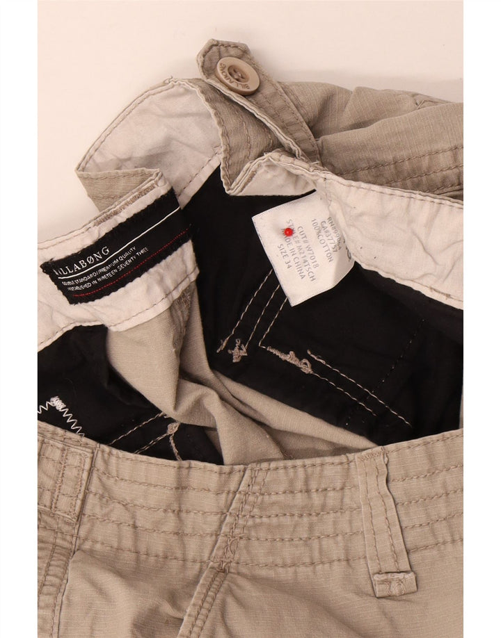 Billabong Herre Cargo Shorts W34 Stor Beige Bomuld