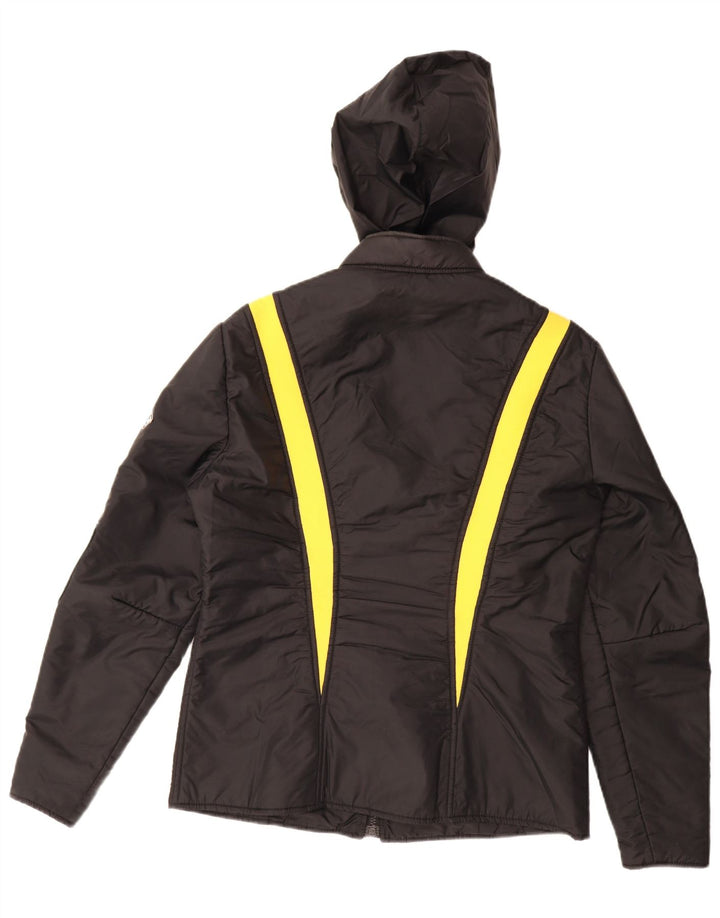 La Font Herre Hooded Racer Jacket UK 38 Medium Sort Colourblock Polyamid
