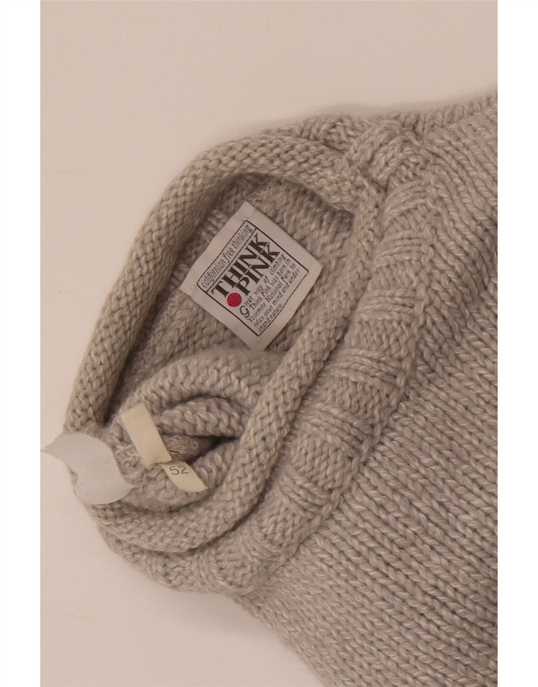 Tænk Pink Herre Jumper Sweater IT 52 Stor Grå