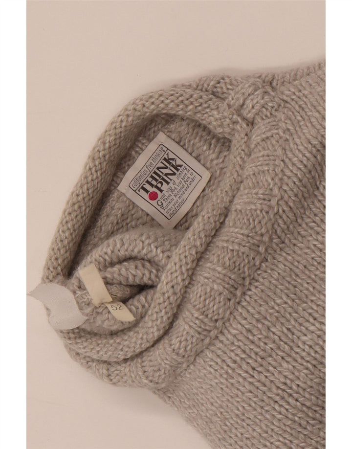 Tænk Pink Herre Jumper Sweater IT 52 Stor Grå