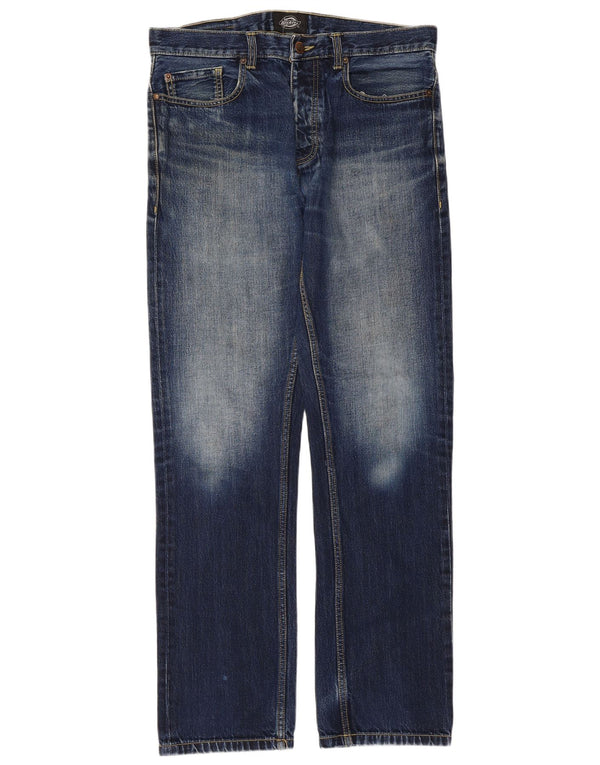 Dickies Straight Jeans til mænd W33 L34 blå bomuld