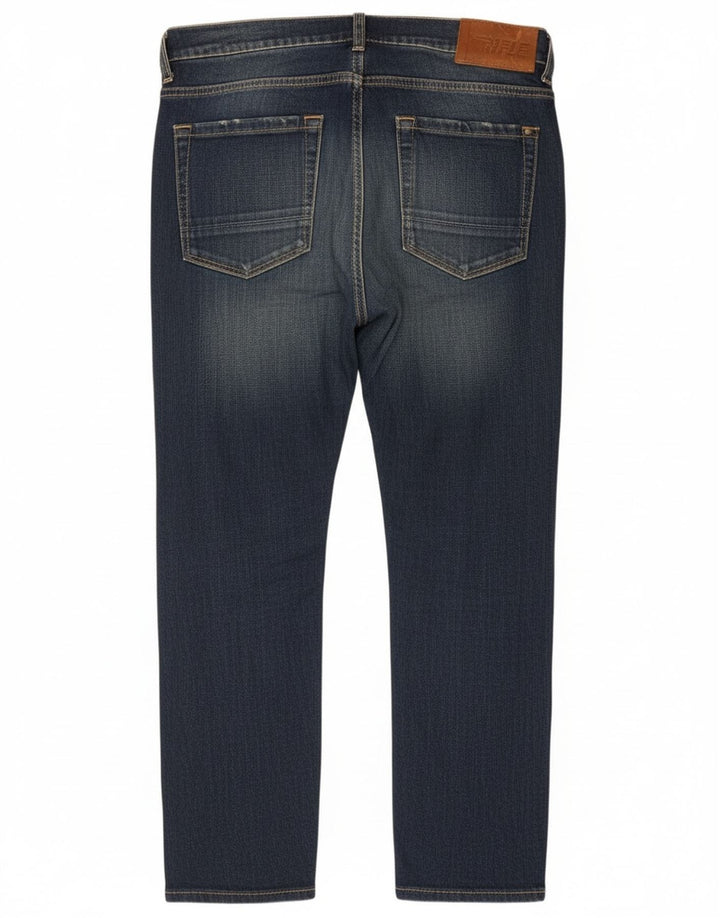 Rifle herre cropped jeans W30 L25 marineblå bomuld