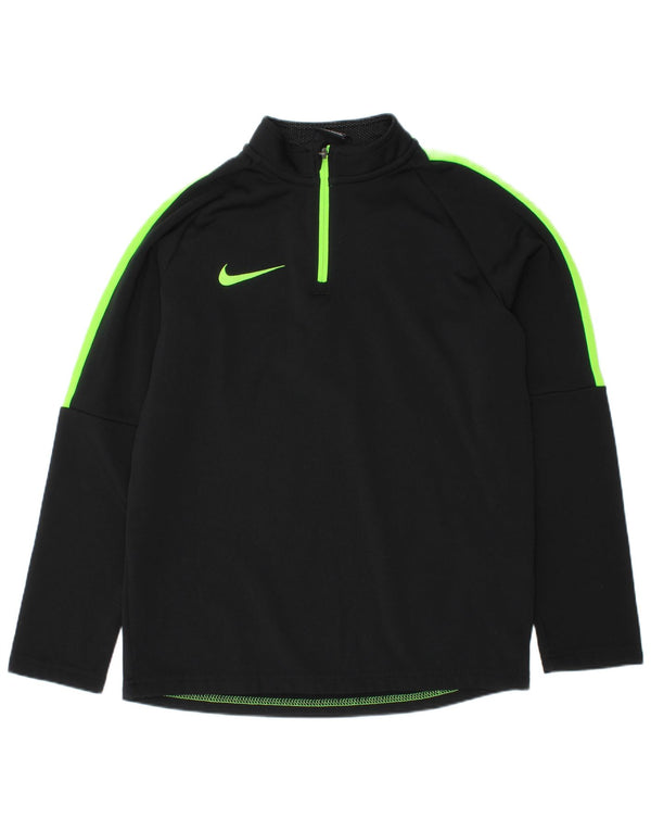 Nike Boys Dri Fit Pullover Træningsdragt Top 8-9 år Lille sort farveblok