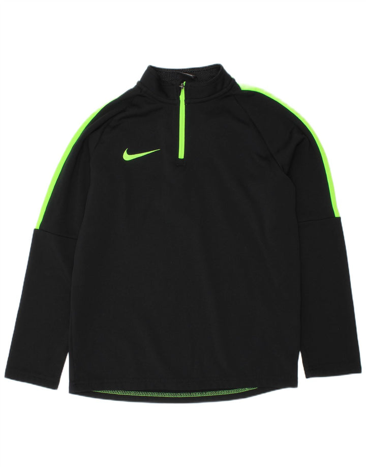 Nike Boys Dri Fit Pullover Træningsdragt Top 8-9 år Lille sort farveblok