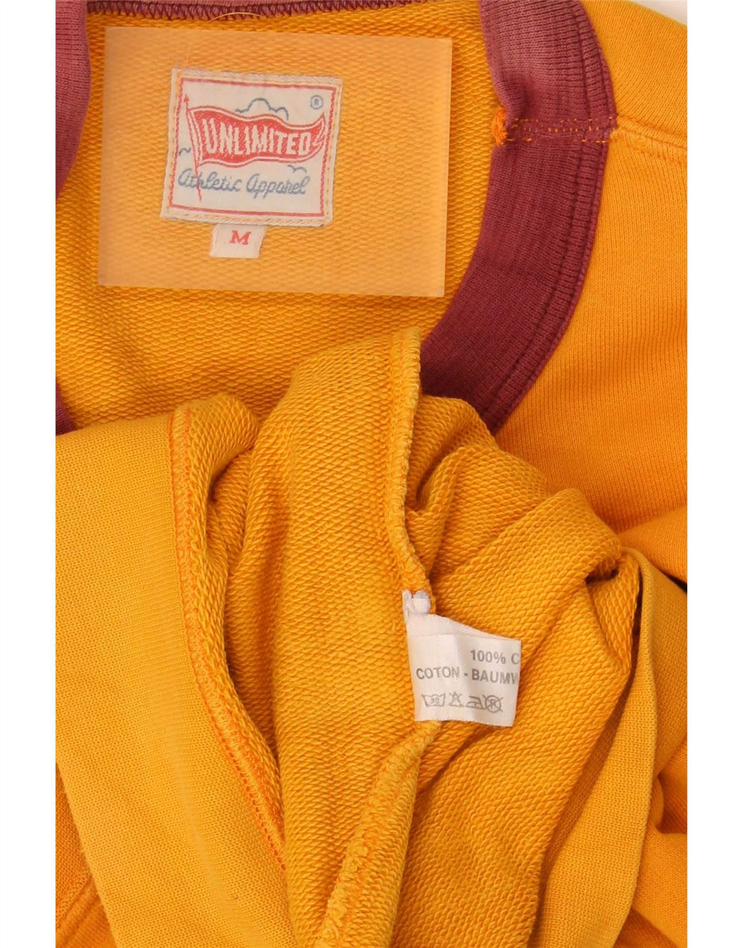 Ubegrænset kortærmet sweatshirt til mænd Medium Gul Colourblock