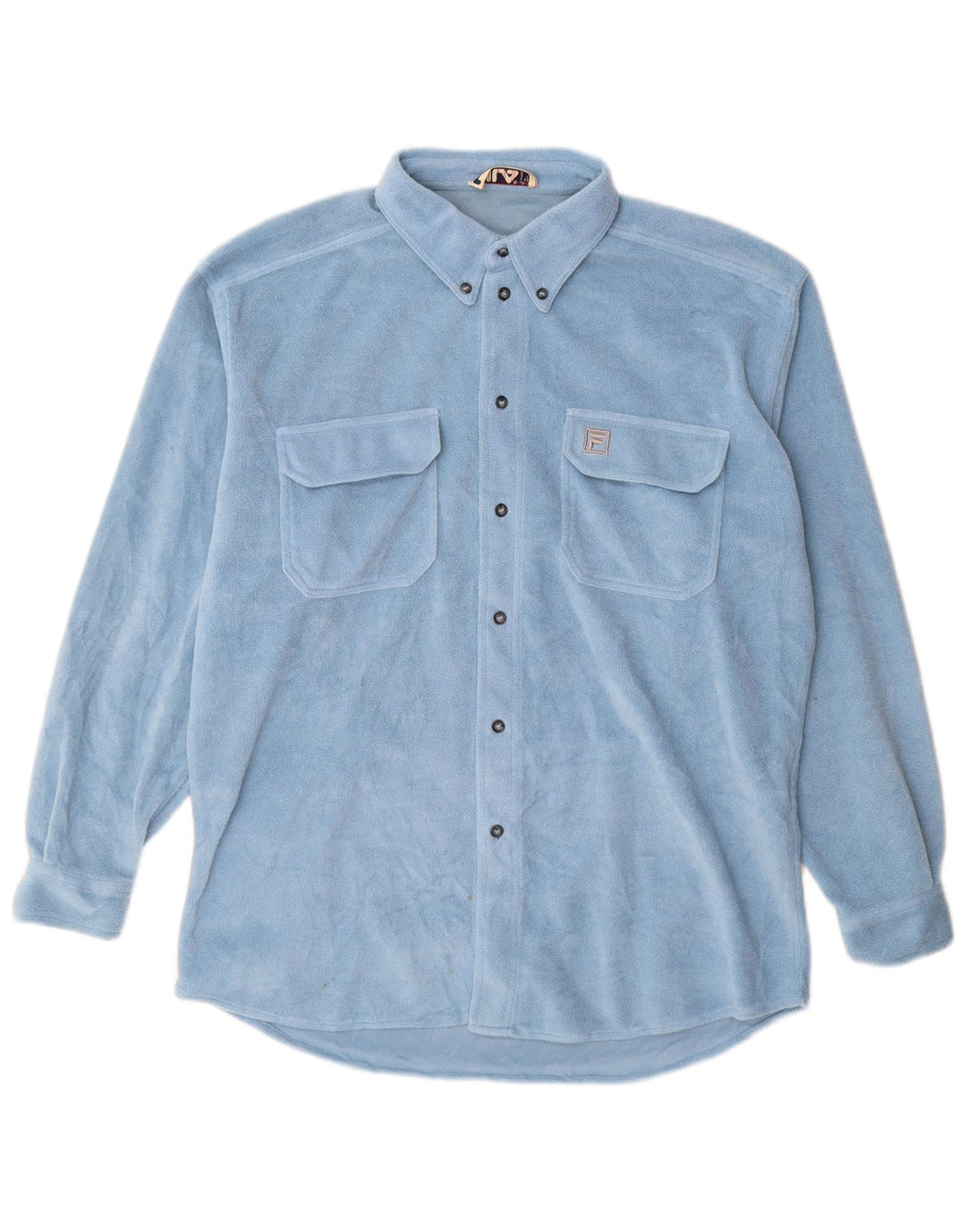 FILA Fleeceskjorte til mænd IT 52/54 Stor Blå Polyester