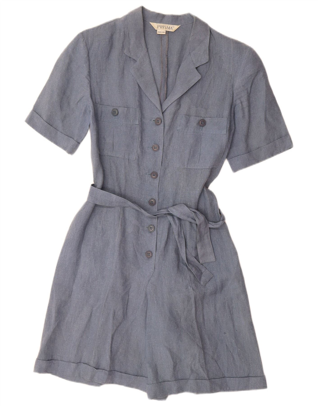 PRISMA Dame Playsuit IT 42 Medium Blue Linen