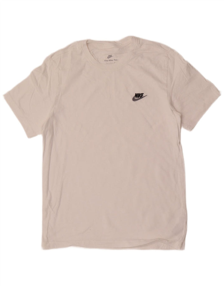 Nike T-shirt top til mænd, lille hvid bomuld