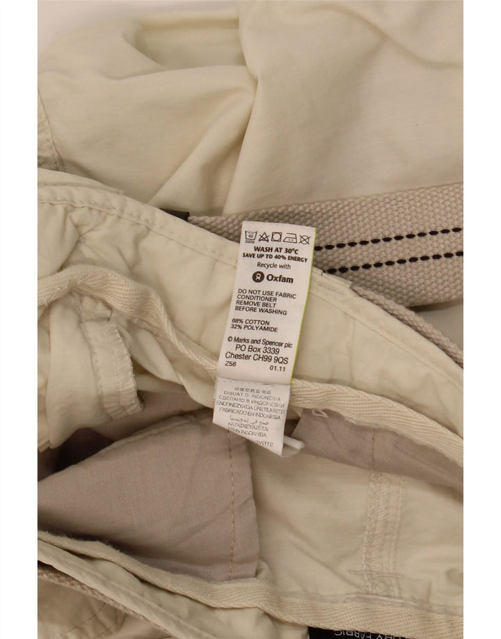 MARKS & SPENCER Herre Cargo Bermuda Shorts W38 XL Beige Bomuld