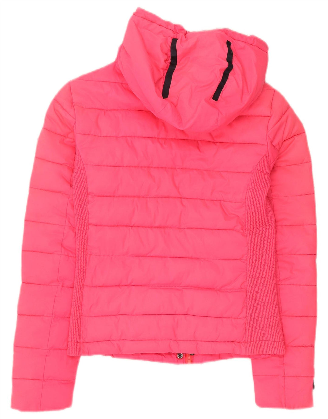SUPERDRY Polstret hættejakke til kvinder UK 10 Small Pink Nylon
