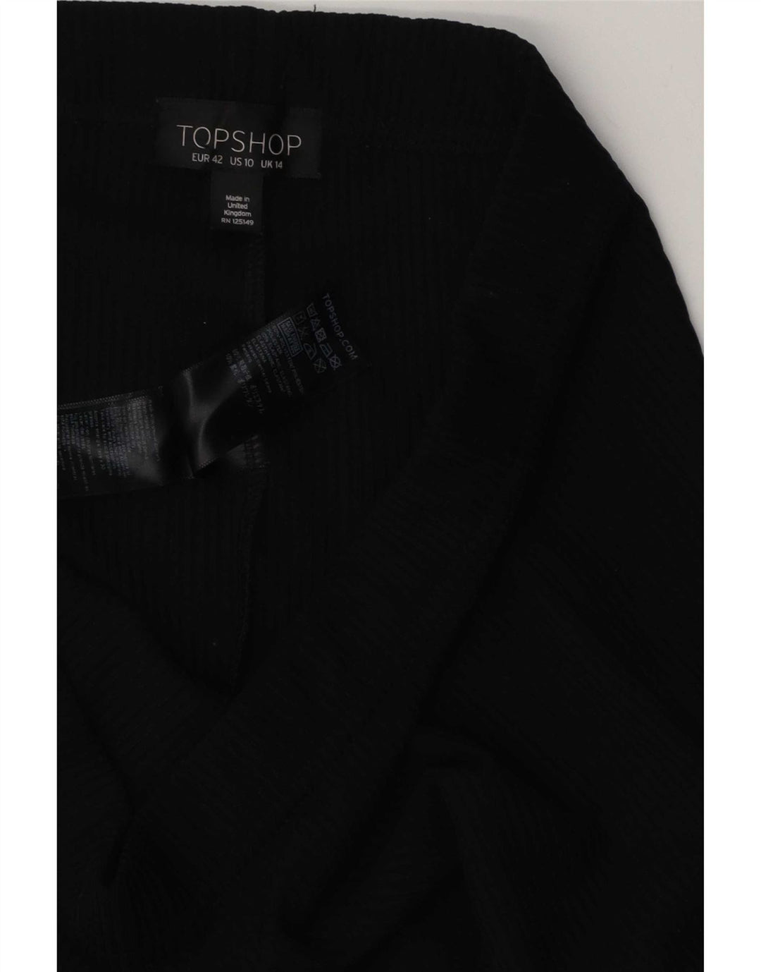 Topshop Dame Flare Bukser UK 14 Large Black Polyester