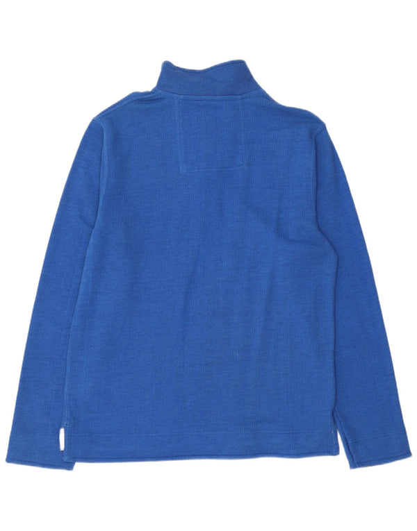 Besætningsbeklædning Herre Zip Neck Sweatshirt Jumper Medium Blå Bomuld