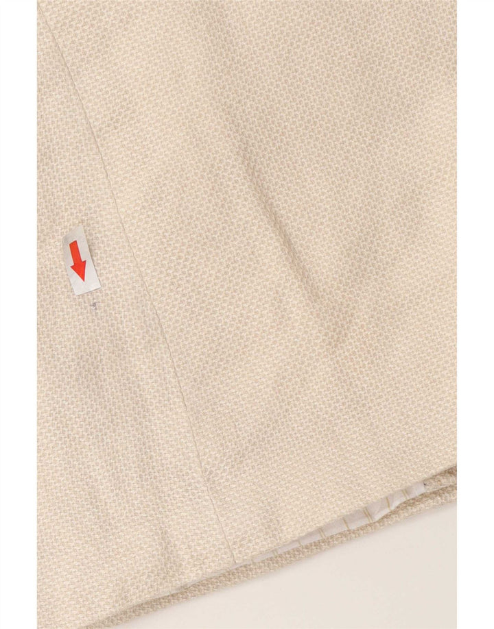 Marks & Spencer Dame Per Una Blazer Jacket UK 12 Medium Beige Bomuld