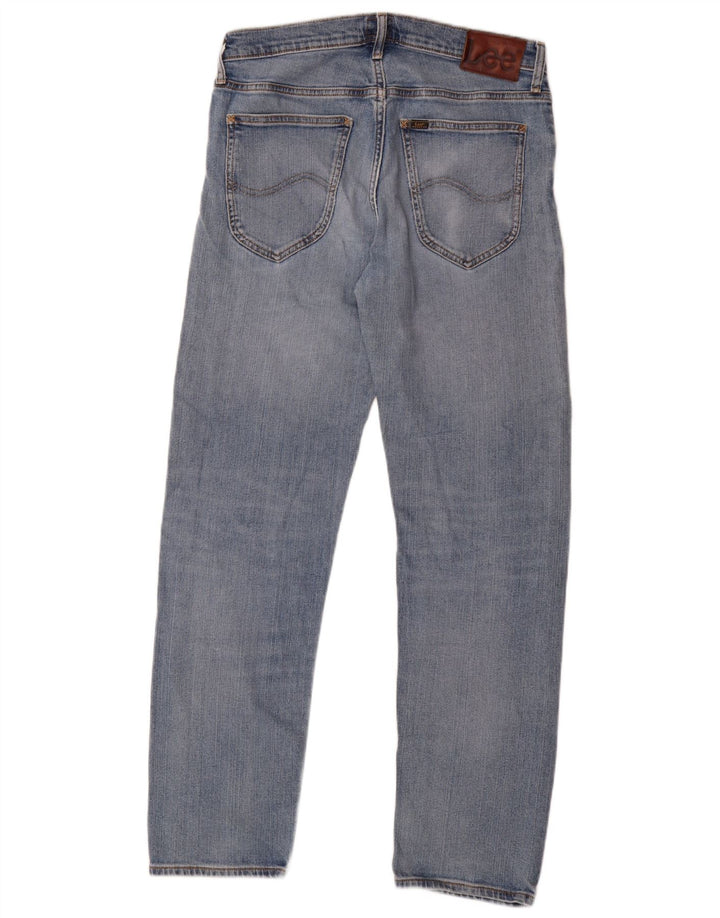 Lee Mens Daren Zip Fly Straight Jeans W32 L32 Blå Bomuld