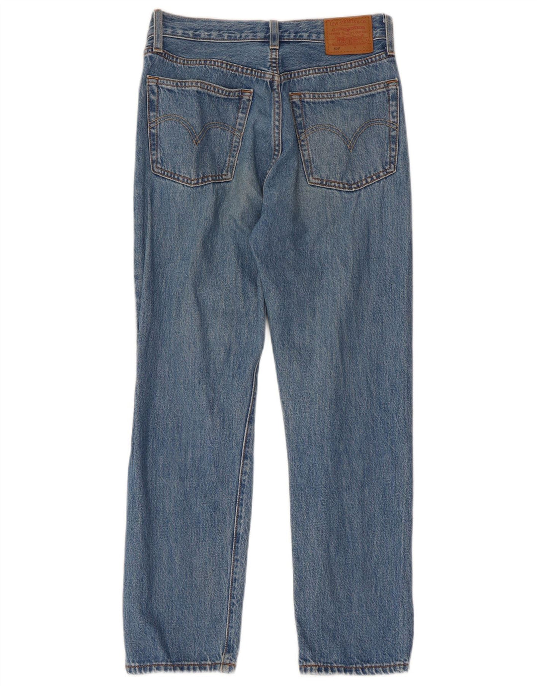 LEVI'S Dame 501 Straight Jeans W26 L25 Blå