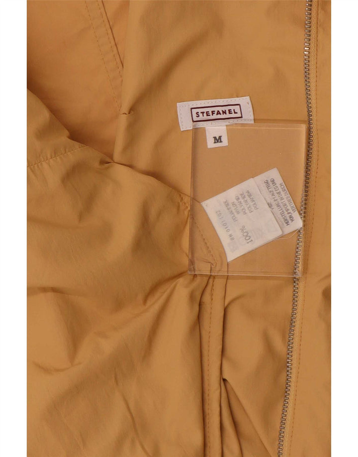 Stefanel Womens Bomber Jacket UK 14 Medium Brun Nylon