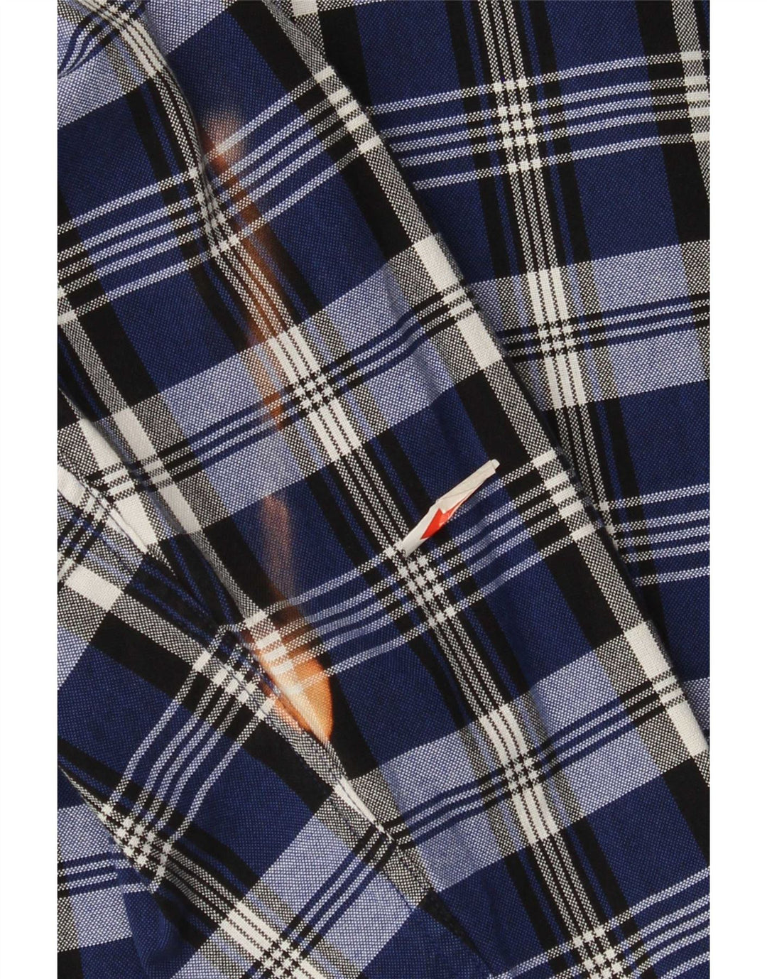 Tommy Hilfiger Herre høj skjorte 4XL marineblå ternet bomuld