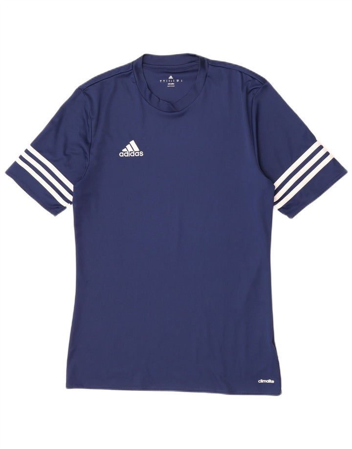 Adidas Herre Climalite T-shirt Top Lille marineblå polyester