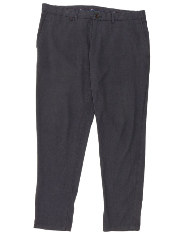 Zara Herre Slim Chino Bukser EU 44 Large W34 L28 Navy Blue