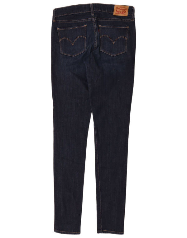 Levi's Dame 711 Skinny Jeans W27 L31 Marineblå Bomuld