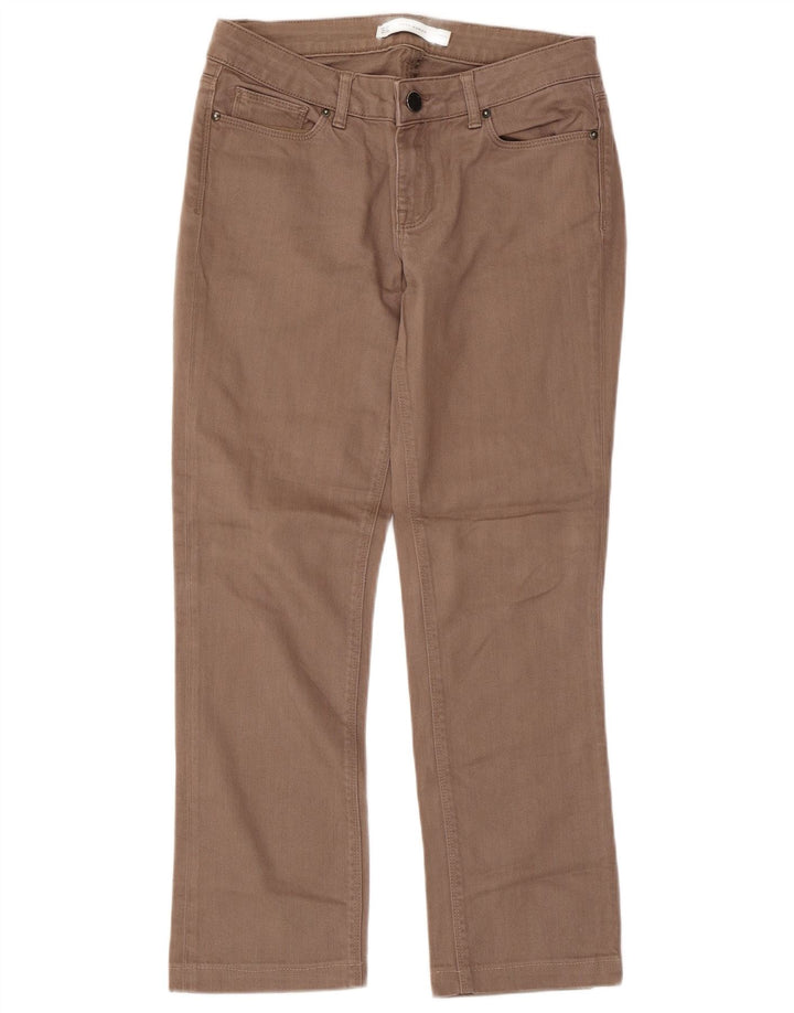 ZARA Straight Jeans til kvinder EU 38 Small W28 L26 Brun Bomuld