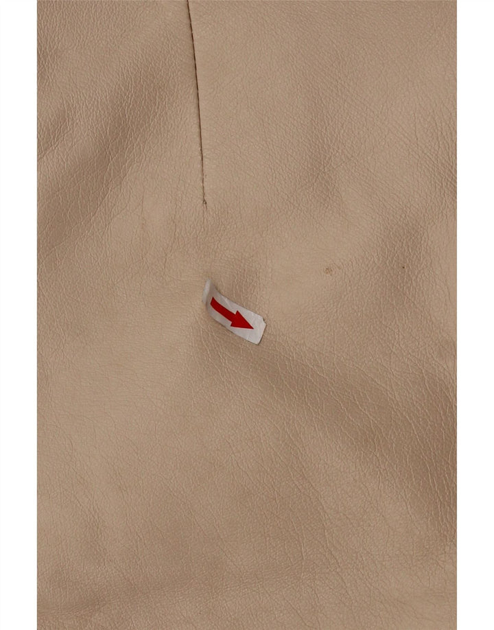 Vintage lædernederdel til kvinder W30 Medium Beige