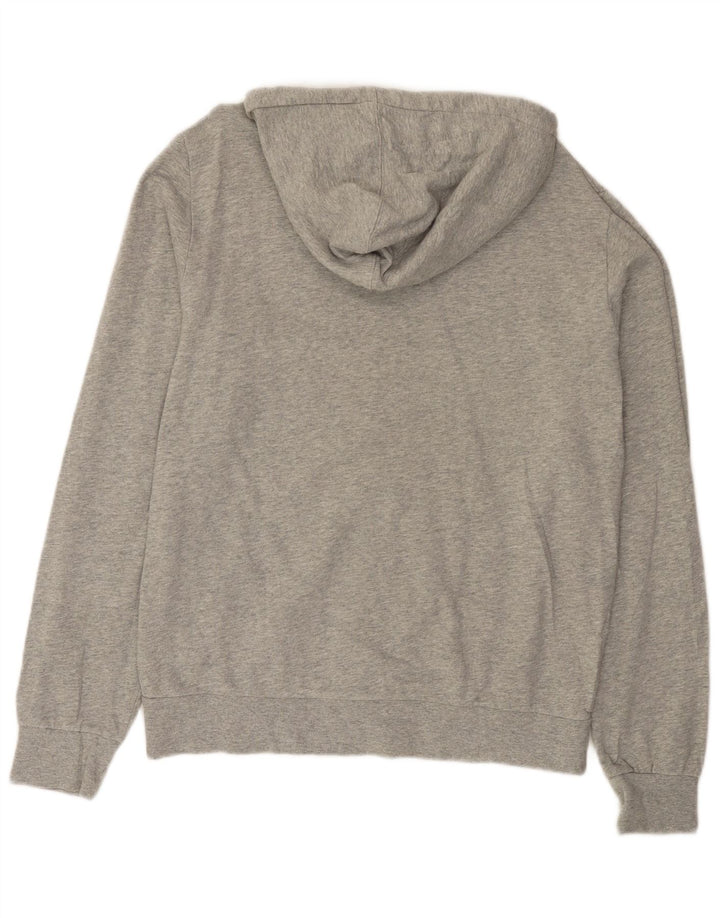 Woolrich Herre grafisk hættetrøje med lynlås, stor grå flækket bomuld