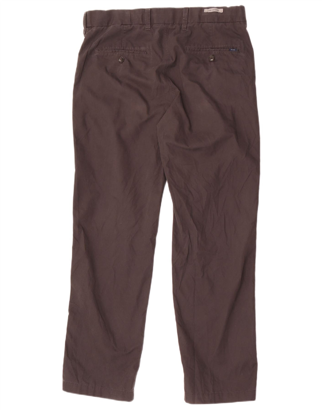 Marks & Spencer Straight Chino-bukser til mænd W34 L31 Grå bomuld