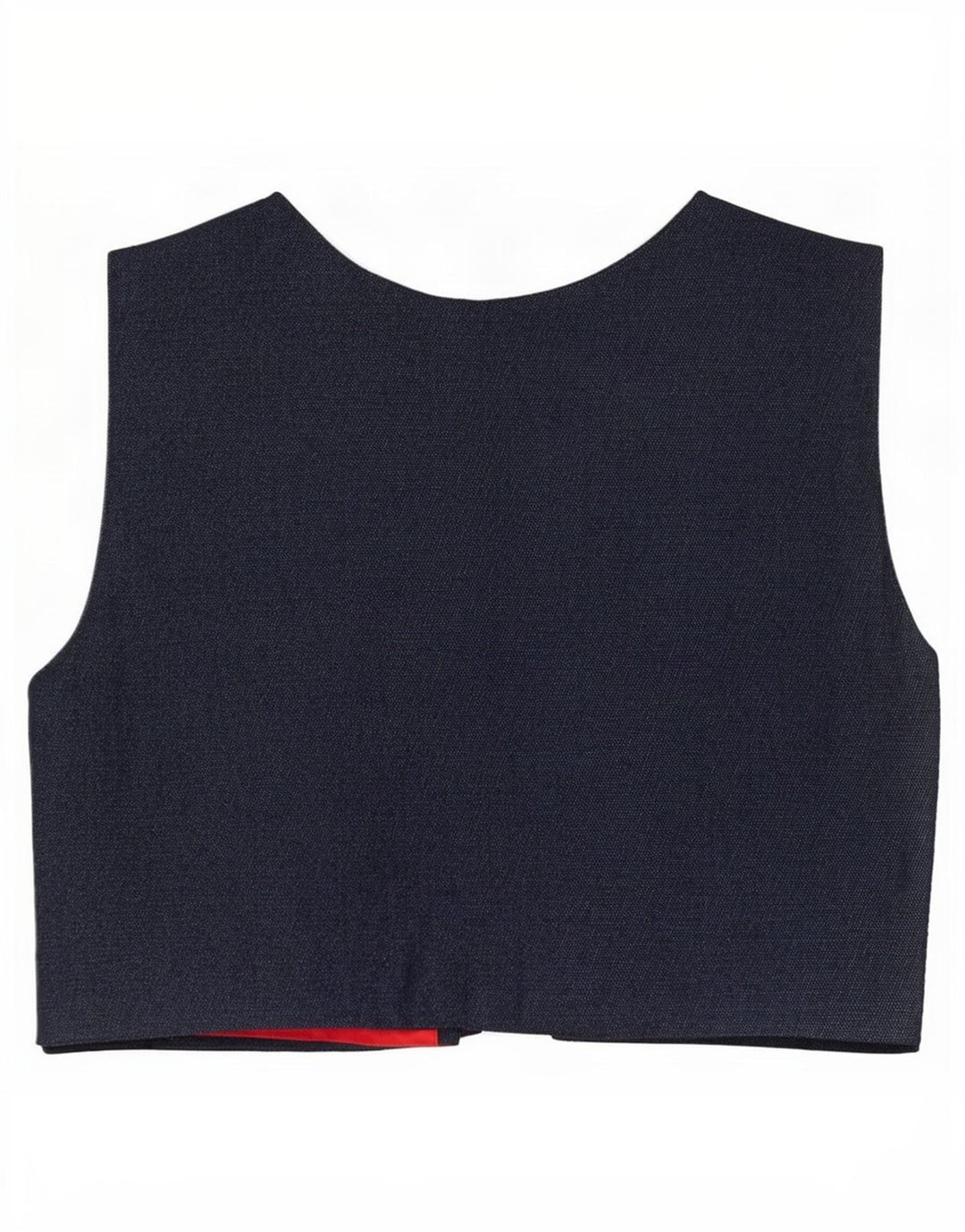 Vintage Dame Denim ÅBEN vest UK 10 Small Multicolored Patchwork