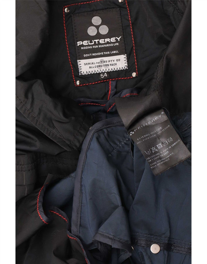 PEUTEREY Herre Militærjakke EU 54 2XL Sort Polyester