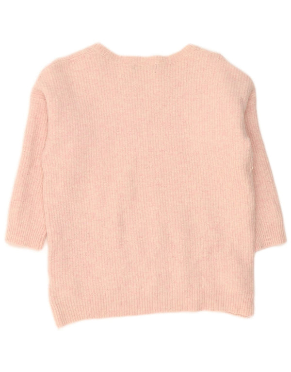 Marks & Spencer Dame Boat Neck Jumper Sweater UK 14 Medium Pink